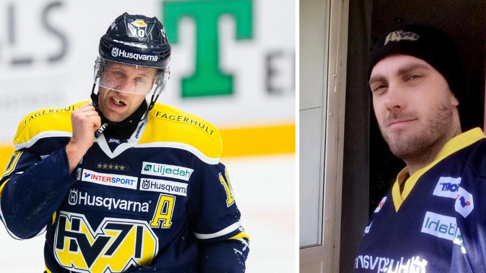 Christian Karlsson har samlat in 2000 namnunderskrifter som han hoppas kunna bidra till att Martin Thörnberg återvänder till HV71. Foto: Bildbyrån och Privat