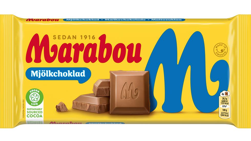 Marabou mjölkchoklad återkallas. Pressbild.