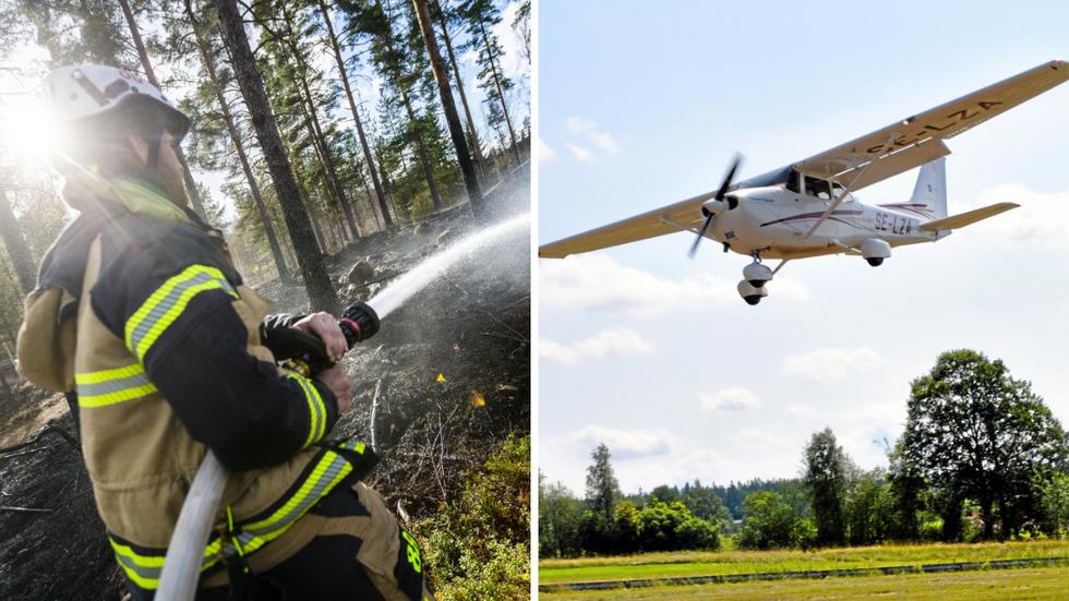 Det skogsbrandsbevakas med flyg i Jönköpings län och Ydre kommun på lördagen. Arkivbilder. 