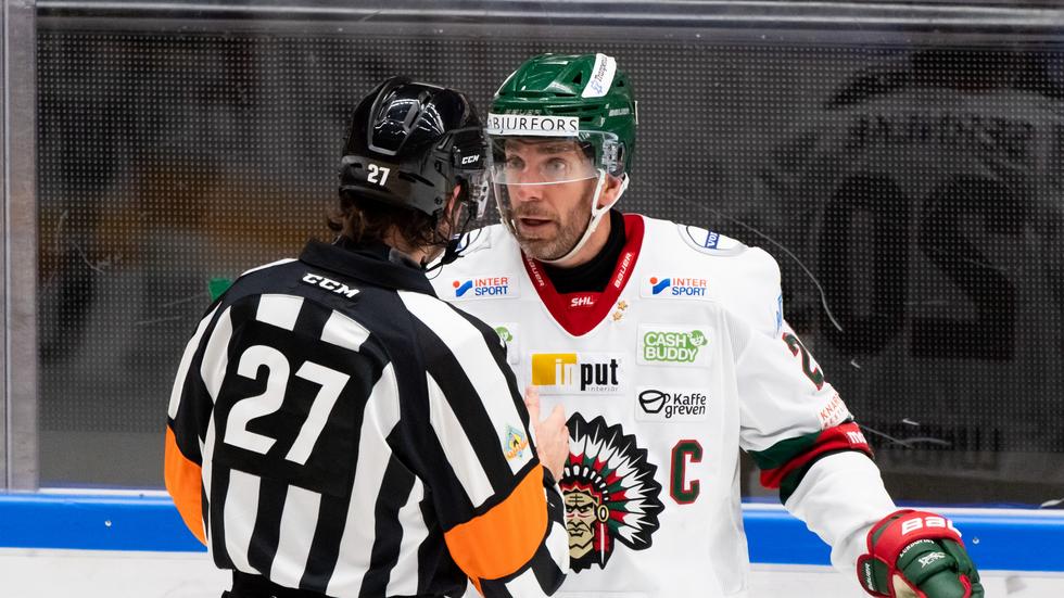 Joel Lundqvist fick en tuff dom efter händelsen mot HV71. Bild:  Carl Sandin (Bildbyrån).