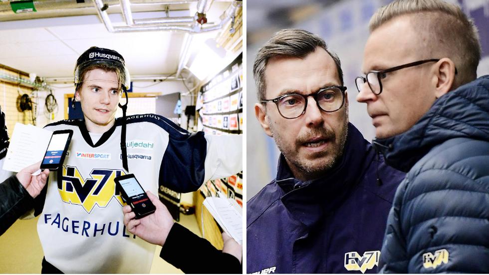 Lias Andersson blir kvar i HV71 den här säsongen, meddelar HV-sportchefen Johan Hult.
