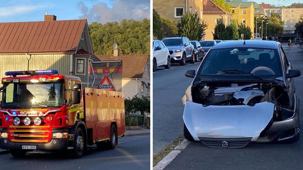 Trafikolycka vid korsningen Torsgatan/Linnegatan i Huskvarna. 