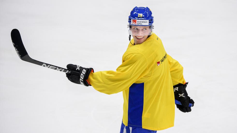 Lawrence Pilut ser fram emot ett hockey-VM som i år avgörs i Lettland. Foto: Simon Hastegård/Bildbyrån