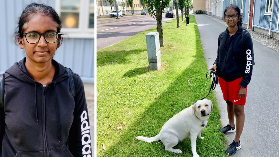 Under onsdagen blev Cecilia Selvén och hunden Phoebe påkörda av en elsparkcykel vid Odengatan i Jönköping.