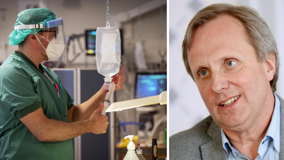 Hälso- och sjukvårdsdirektören Mats Bojestig tror att den värsta perioden för iva är över. Bilden till vänster är en arkivbild. 