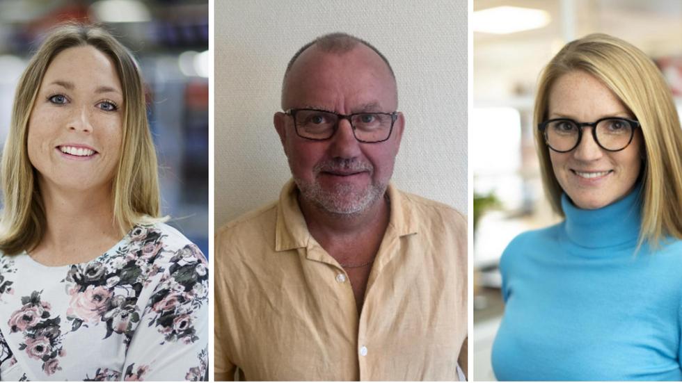 Susanne Engdahl, Lars-Åke Fransson och Cecilia Franck är företrädare för tre av de största privata bolagen i Jönköping. Foto: Pressbilder