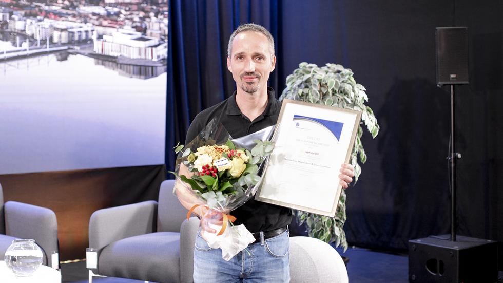 Så här såg det ut när Christian Friis prisades. Foto: Pressbild.