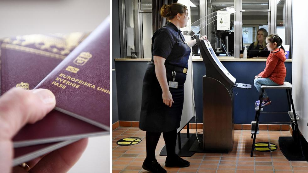 Svenska pass är giltiga i fem år. Många avvaktade med att förnya under pandemin, och nu är det långa köer. Foto: Henrik Montgomery/TT 