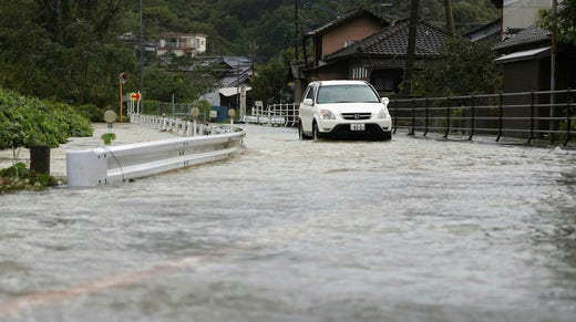 The storm caused a large number of roads to be flooded.