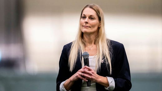 IFK Göteborgs tillförordnade ordförande Teresa Utkovic under IFK Göteborgs medlemsmöte.