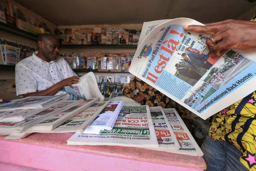 Cameroonian media have been banned from speculating on President Paul Biya's health during his six-week absence. But once he returned home, the government-owned newspaper Cameron Tribune reported 