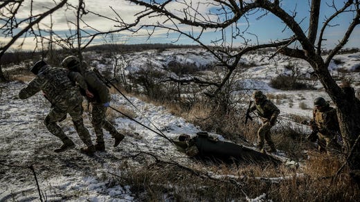 Ukrainska soldater i Donetsk.