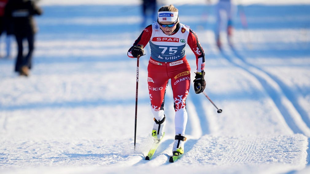 Starten för Therese Johaugs comeback var ett klassiskt lopp över 10 kilometer. Slutmålet är VM:s femmil i skejt.