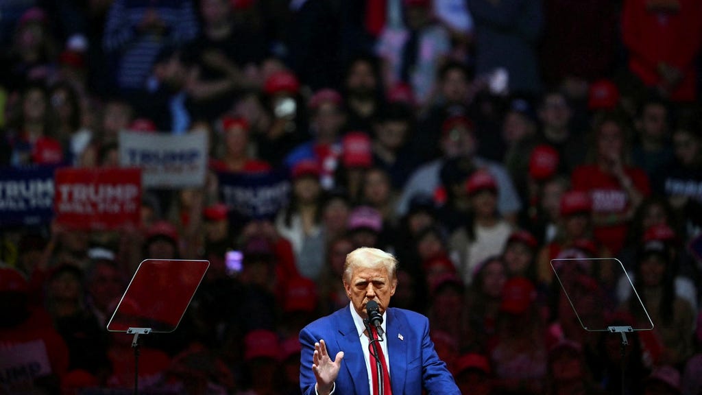 Donald Trump holds a rally at Madison Square Garden