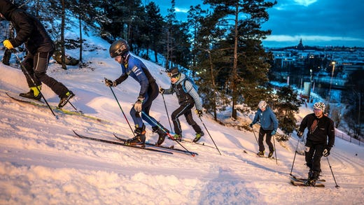 DN har tidigare berättat om jakten på någon som kan matcha Tove Alexandersson i OS-grenen skidbergsklättring. Här tränade i Hammarbybacken i vintras.