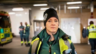 Ambulanssjuksköterskan Andrea Marklund som arbetar på Aisab söder i Stockholm, är en av 63 000 medlemmar i Vårdförbundets blockad.