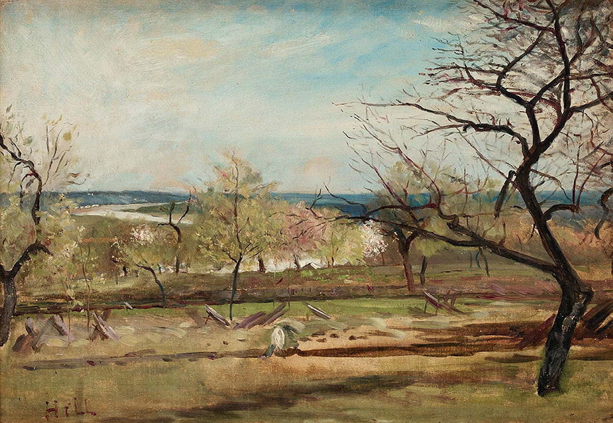 Carl Fredrik Hill, ”Landskap med fruktträd”, 1877.