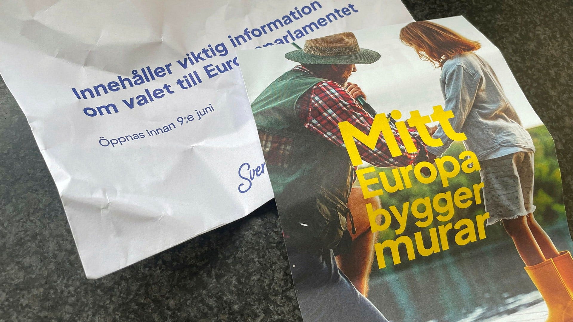 Sverigedemokraternas brevutskick till väljarna inför EU-valet har fått insändarskribenten att reagera.