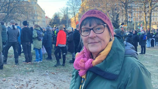 Marie-Louise Bergström vill visa sitt stöd för Liberalernas manifestation.