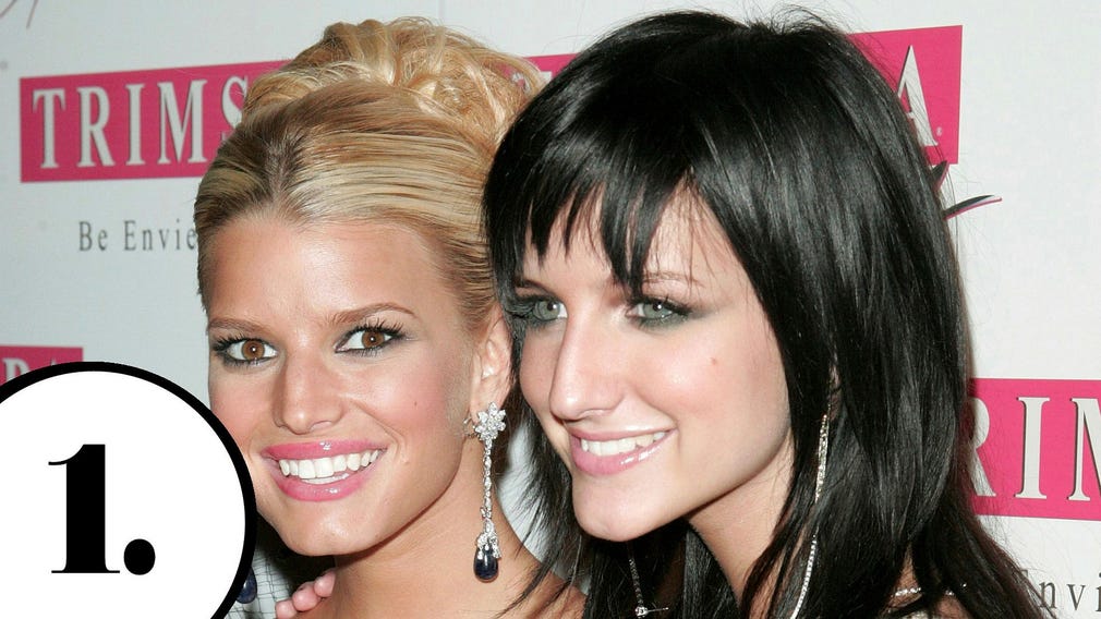 Jessica och Ashlee Simpson 2004 – samma år som systrarna, av någon obegriplig anledning, valde att göra en cover av 