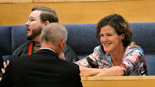 Anna Kinberg Batra på riksmötets öppnande 2023.