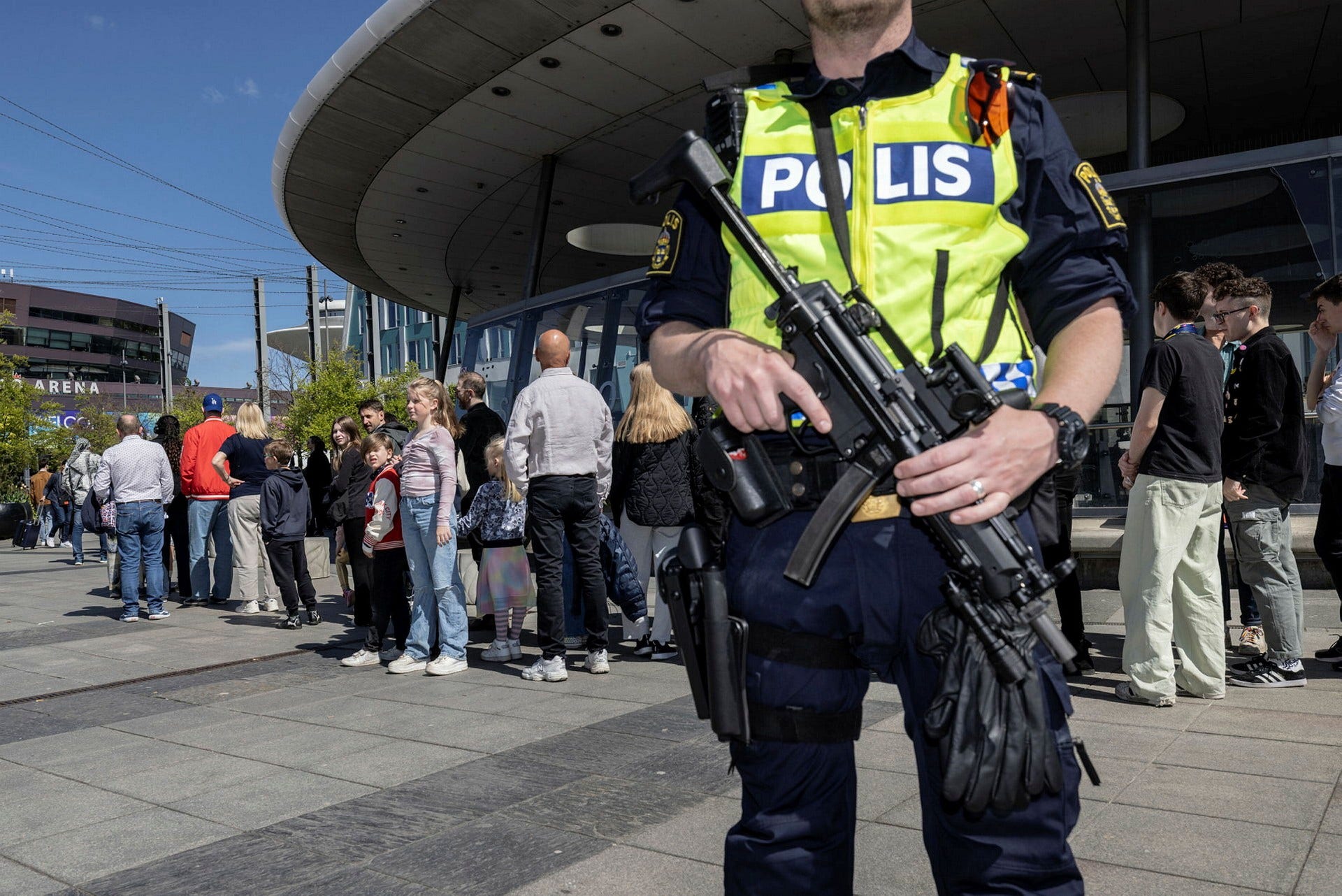 Poliser från hela Sverige finns på plats i Malmö under Eurovision.