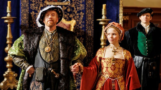 Henry VIII (Damian Lewis) och Jane Seymour (Kate Philips) i 