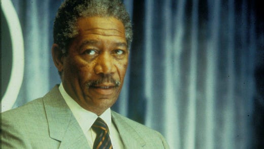 Morgan Freeman som president i ”Deep impact” från 1998.