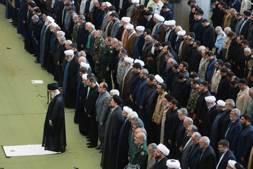 Ayatollah Ali Khamenei led the extraordinary Friday prayer in Tehran.