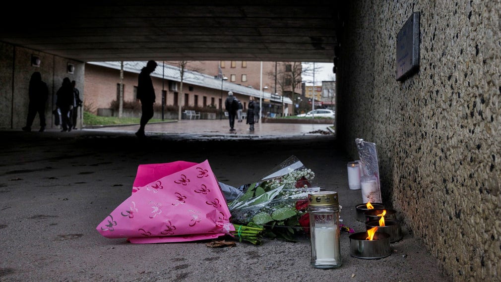 Platsen i Skärholmen där 39-årige Mikael sköts till döds.