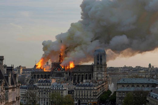 Notre-Dame 15 april 2019.