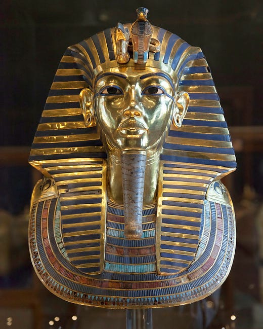 Tutankhamons gravmask på Egyptiska museet i Kairo.