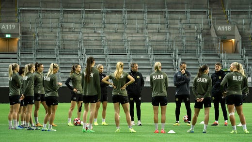 Hammarby förmatchtränade på Tele2 arena i onsdags.