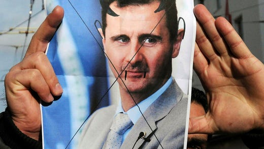 Arkivbild från en demonstration mot Bashar al-Assad.