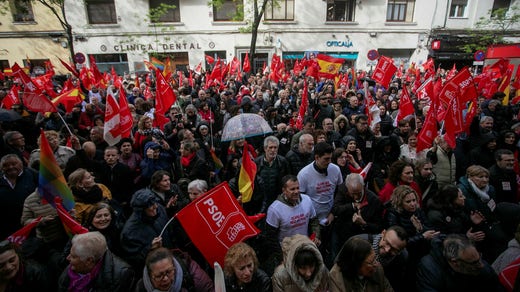 Proteste a Madrid questo fine settimana a sostegno del Primo Ministro.