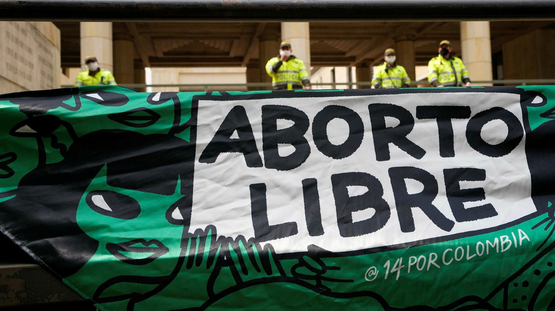 Manifestazioni per l'aborto gratuito a Bogotá, Colombia, febbraio 2022.