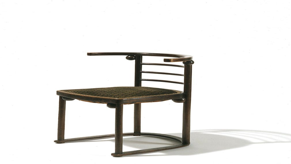 Karmstol av Josef Hoffmann, ca 1905-06.