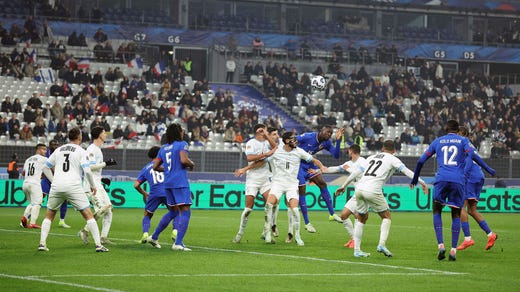 The stands were sparse when Israel played in Paris.