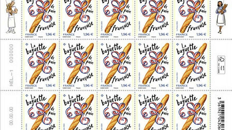 Le timbre au parfum de baguette est un hommage à la culture culinaire française