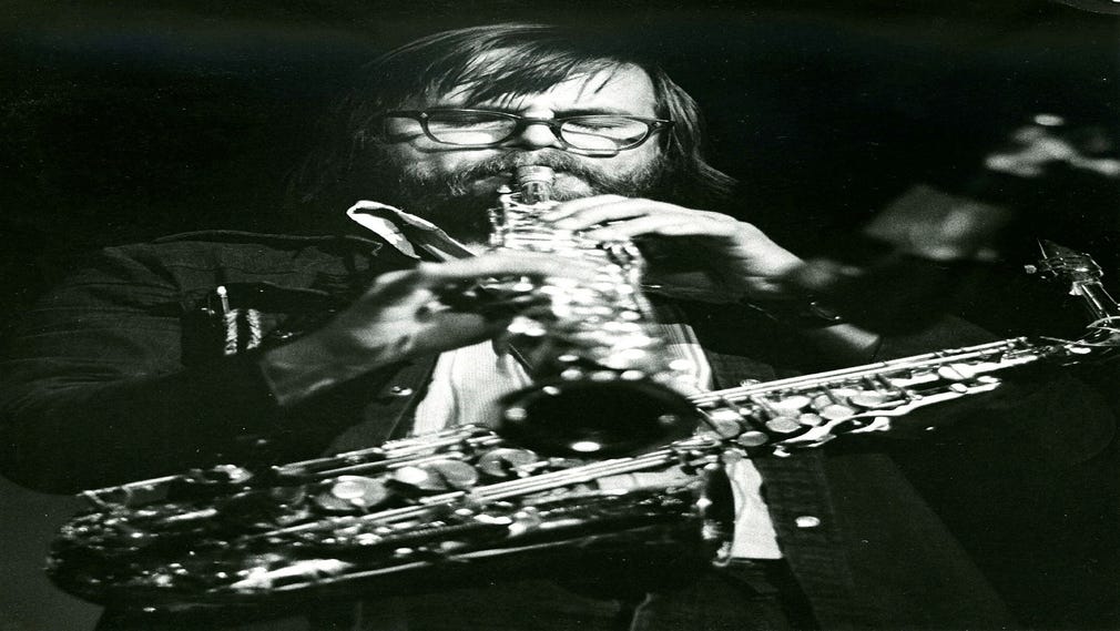 Saxofonisten Lars-Göran Ulander omkring 1970.