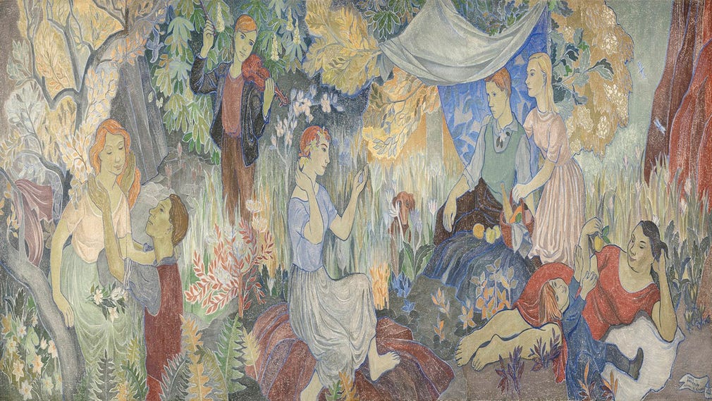 Tove Jansson, ”Fest på landet”, 1947, Stadskällaren i Helsingfors stadshus.