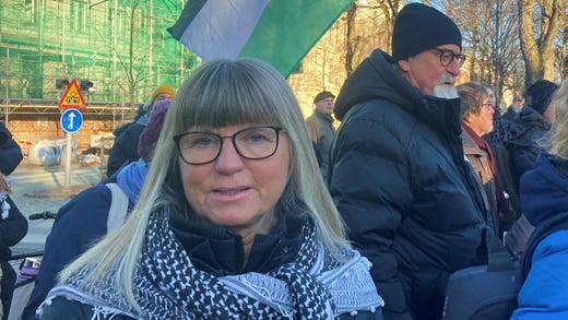 Anette Lövgren tycker att fler borde protestera mot kriget i Gaza.