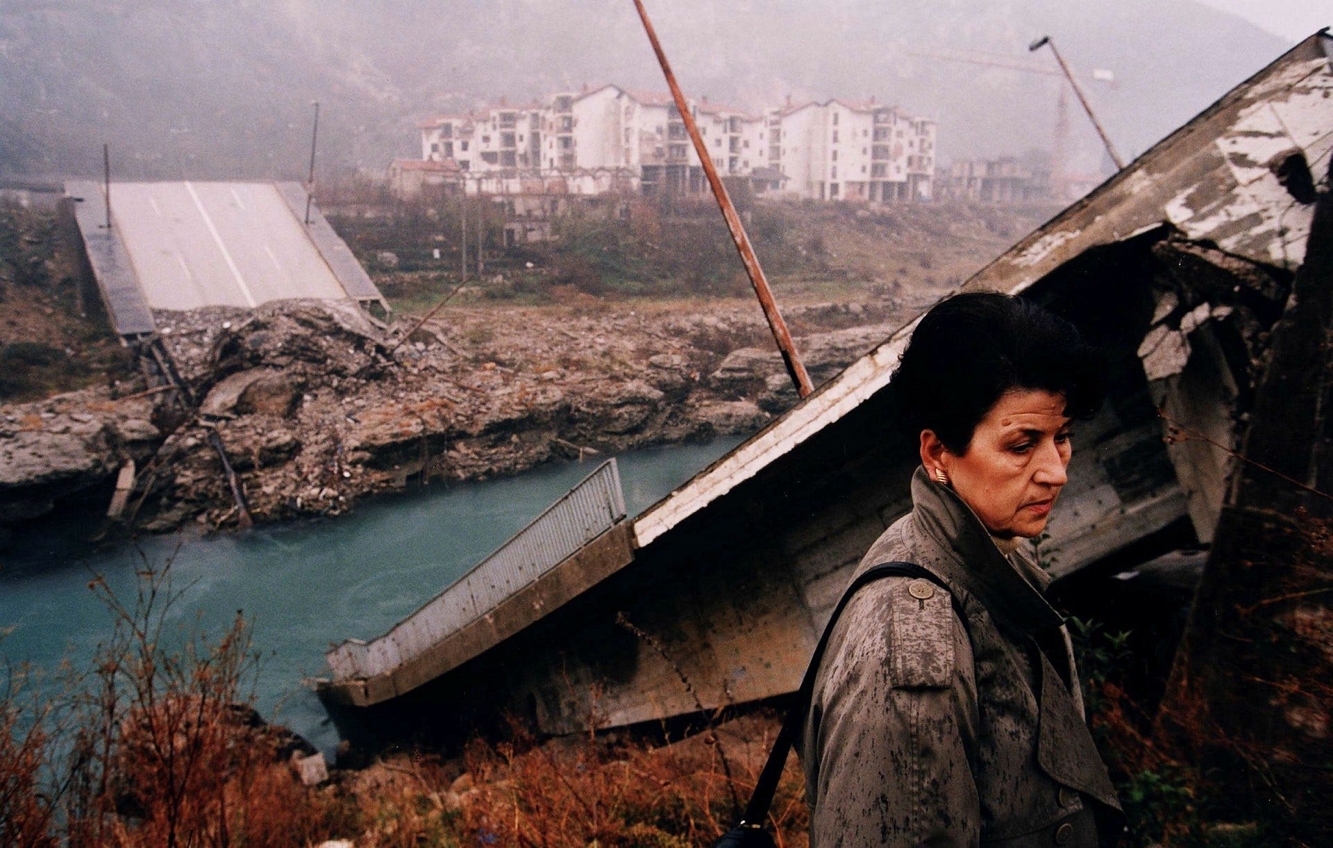 Det sönderbombade Mostar i Bosnien 1994.