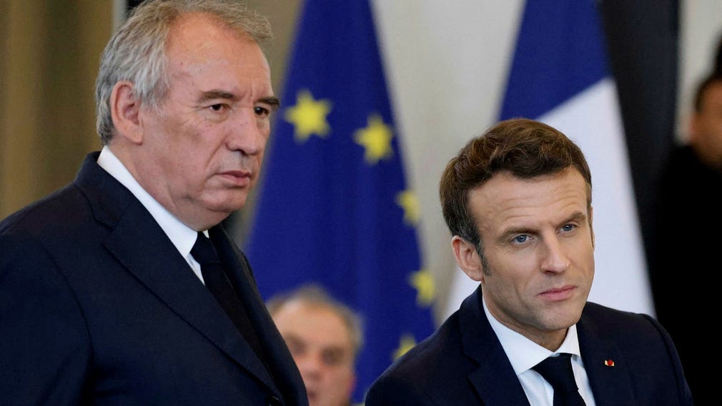 François Bayrou tillsammans med president Emmanuel Macron vid ett tidigare möte.