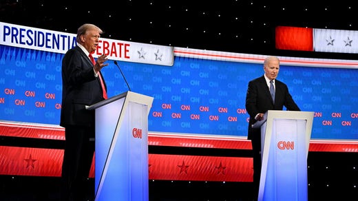 President Joe Biden and former President Donald Trump in a debate on CNN on June 27.