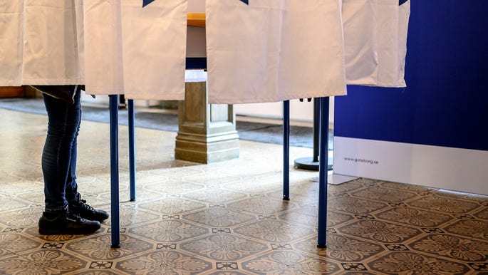 Förtidsröstning i Börshuset i Göteborg i förra EU-valet 2019. Nu måste fler föra sin demokratiska plikt och rösta, anser insädnarskribenten.