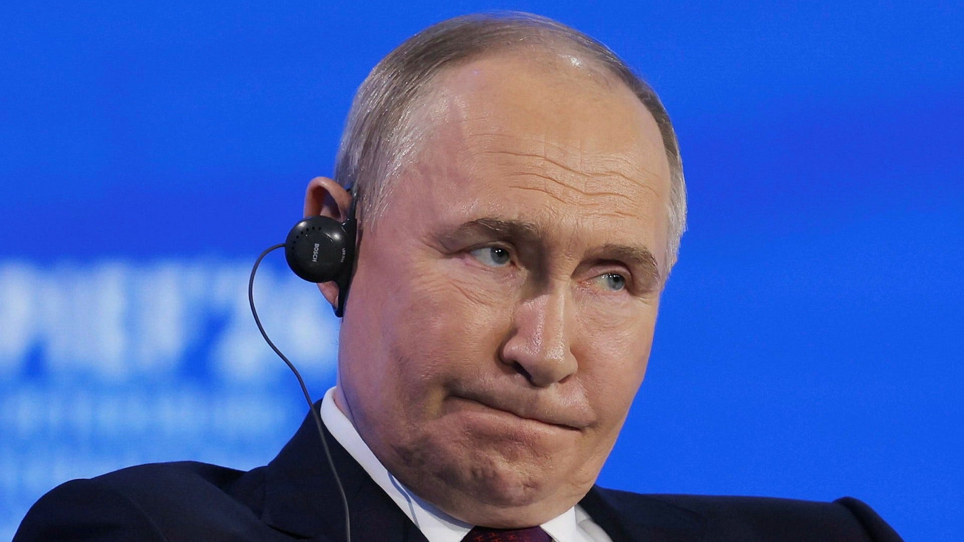 Den ryske presidenten Vladimir Putin under förra veckans ekonomiska konferens i S:t Petersburg.