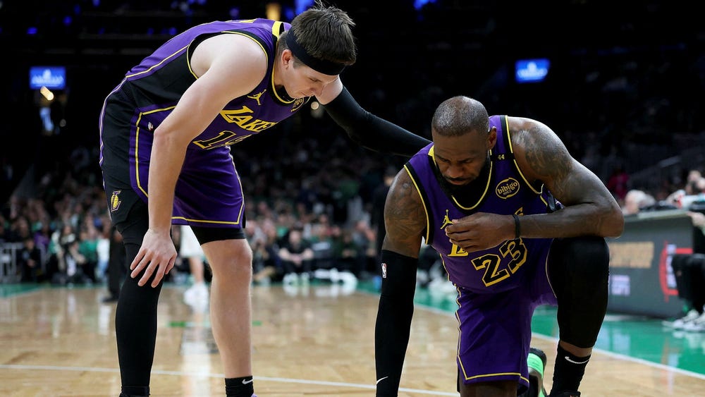 Lakers segersvit bruten – LeBron James skadad