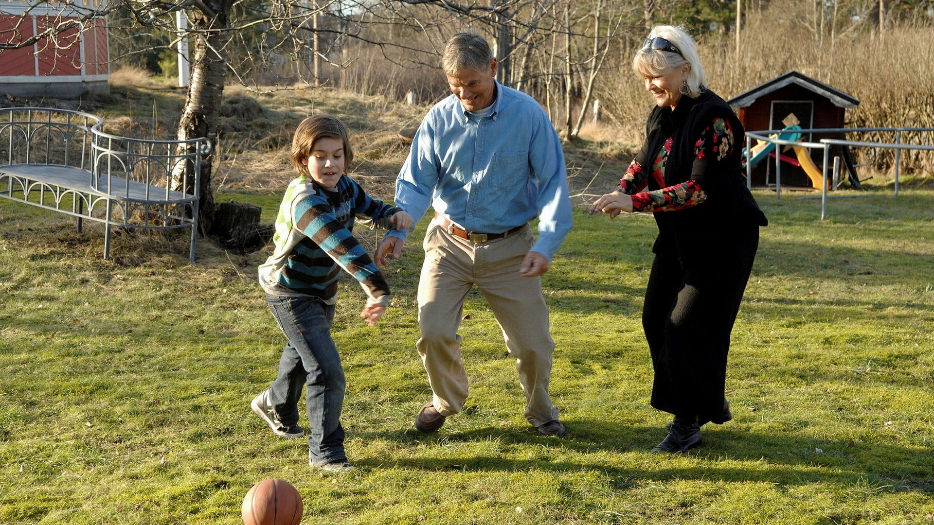 Hans Wahlgren och Christina Schollin med barnbarnet Benjamin Ingrosso 2007.