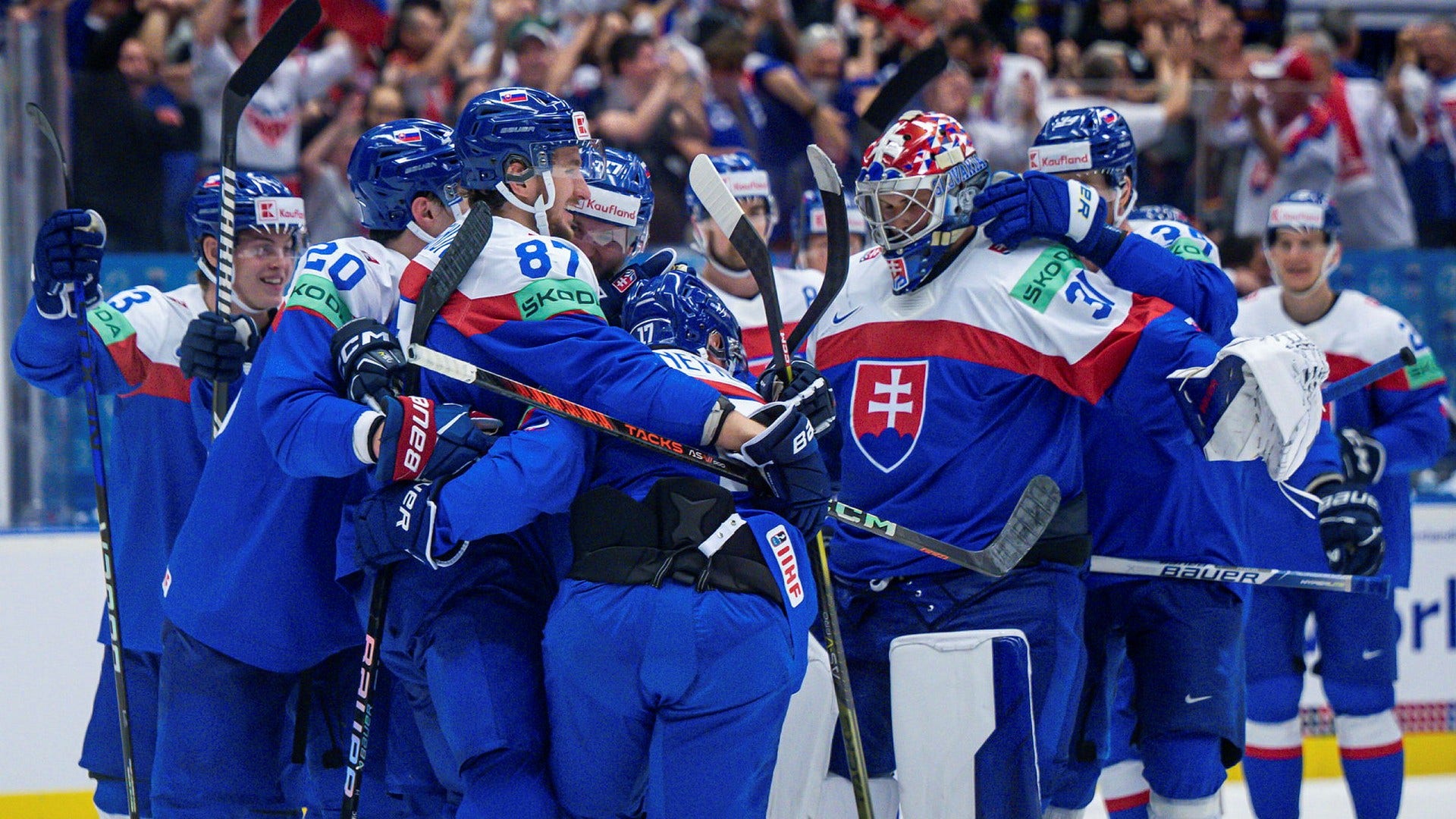 Slovakien firar segern mot USA.